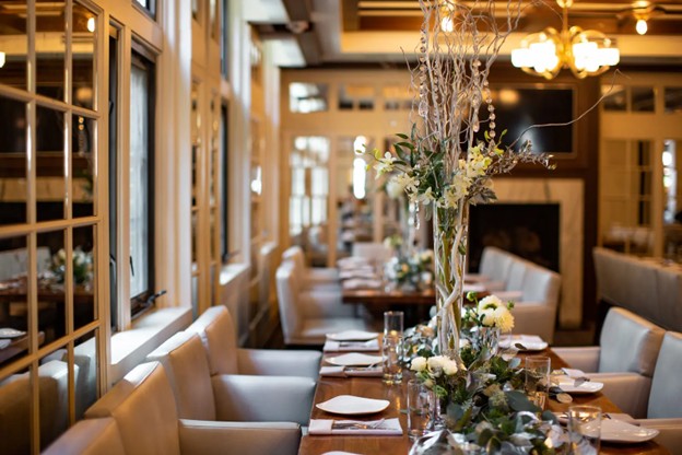 Indoor seating available at 220 merrill.